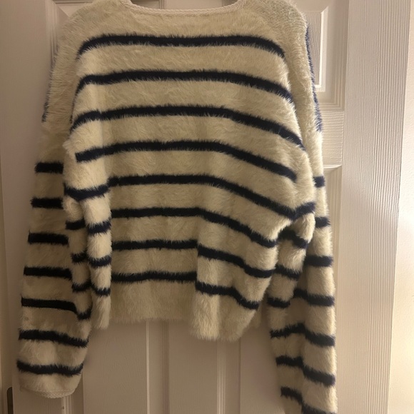 NWT J. Crew Sweater lady jacket in striped brushed yarn size medium(damaged) - Picture 12 of 15